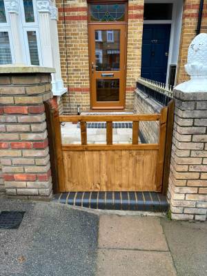 Front boundary wall and entrance steps rebuilt on a Kent terrace