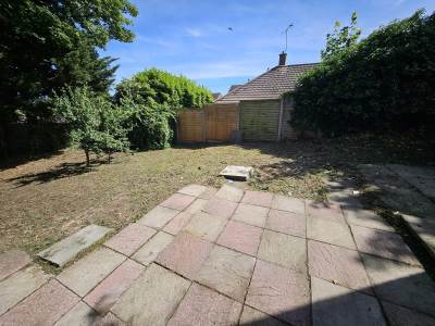 Garden clearance in progress on a rental property in Medway